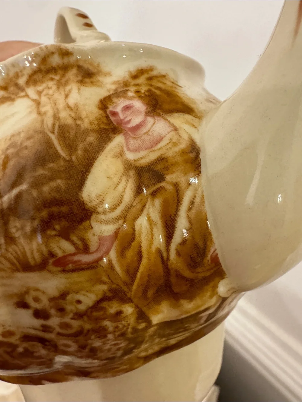 19th  Century British Staffordshire Pottery. Victorian Tea Pot